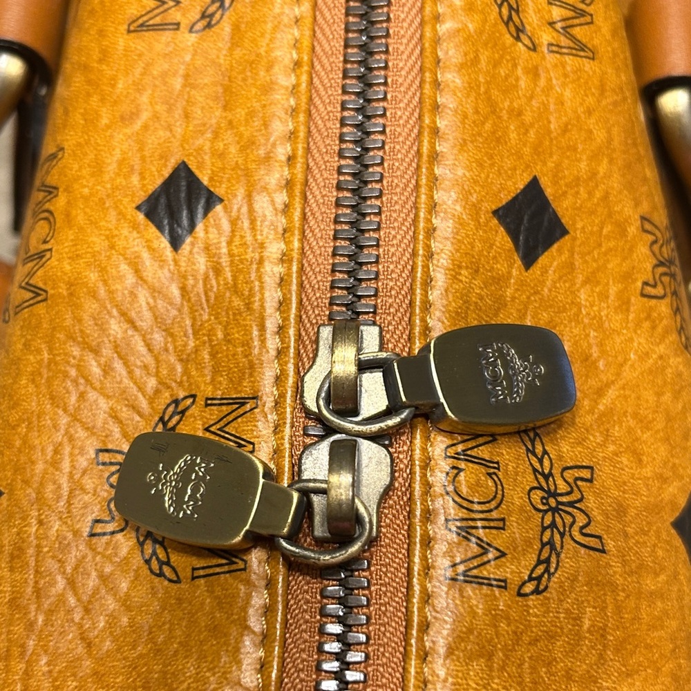 175. MCM Cognac Boston  Bag - Picture 13 of 16